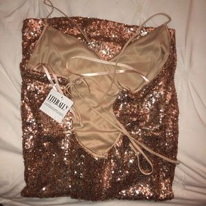 Rose Gold Sequins Dress